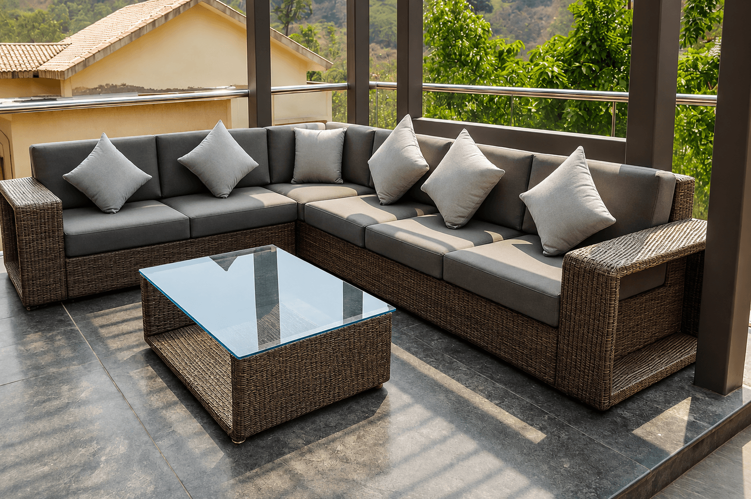Wicker Sofa Set