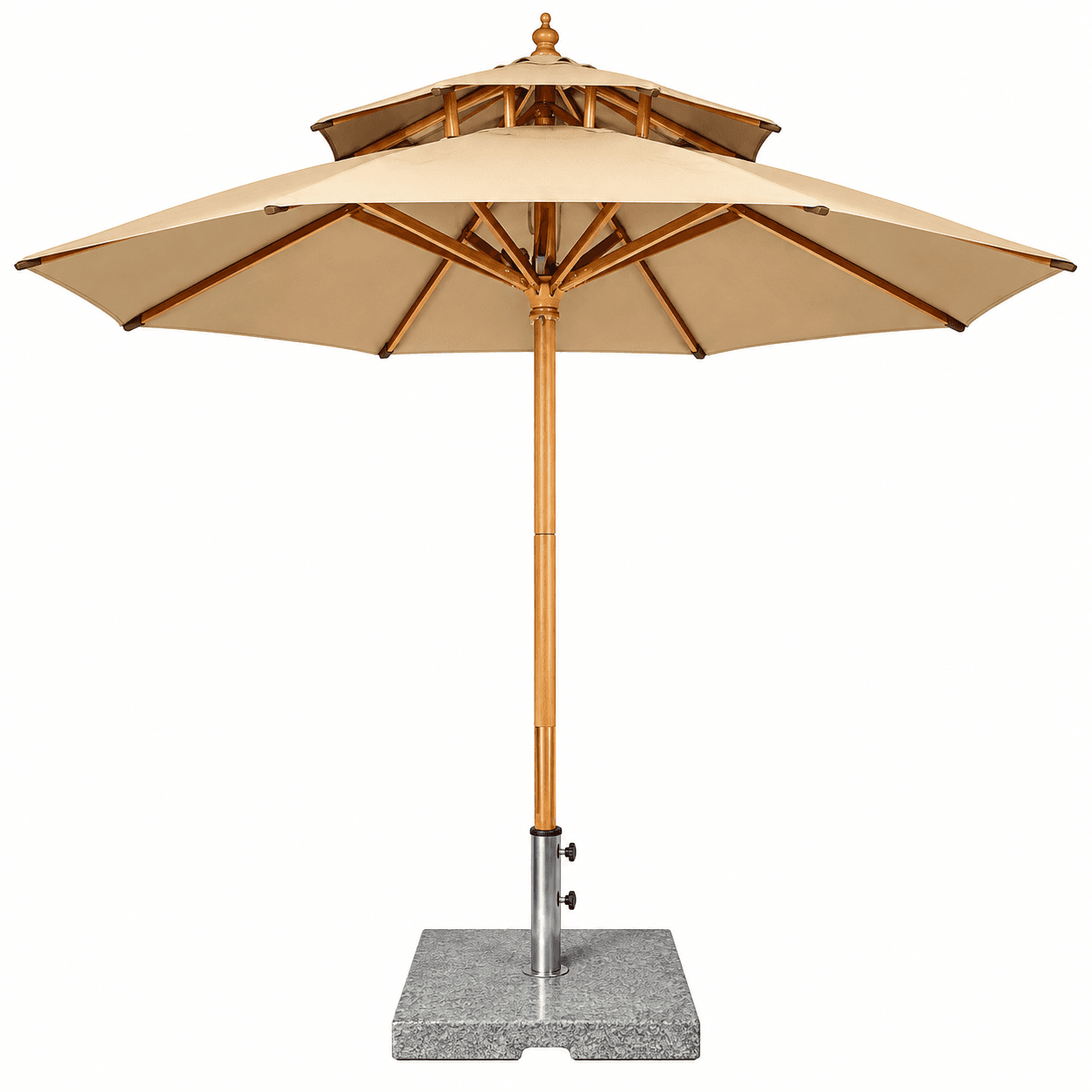 Heavy Duty Two Tier Center Pole Umbrella