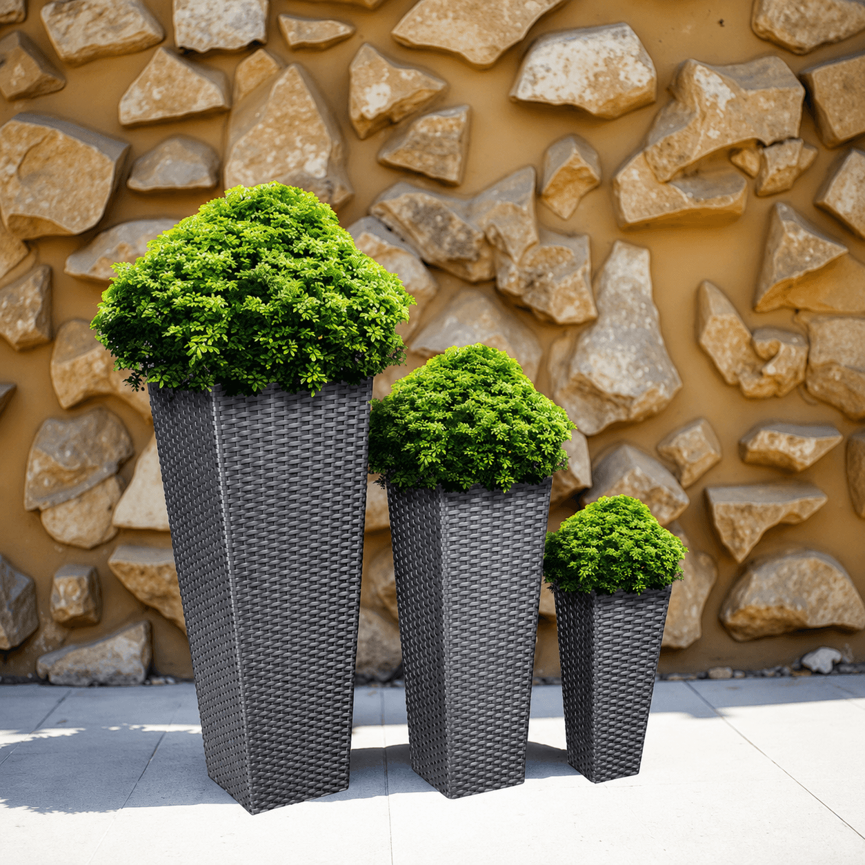 AD-163 Wicker Balcony Planters